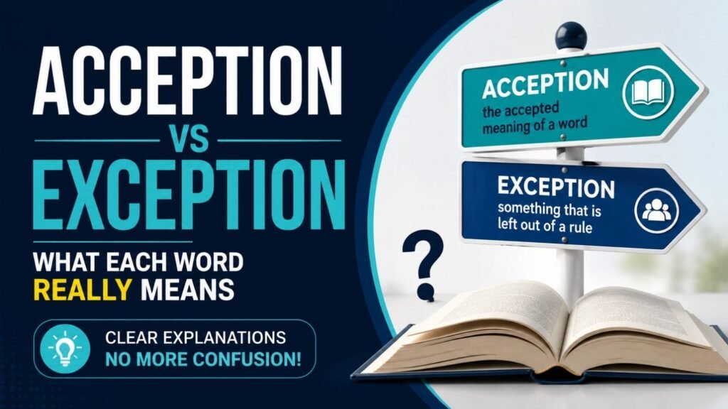 Acception Vs Exception: What Each Word Really Means