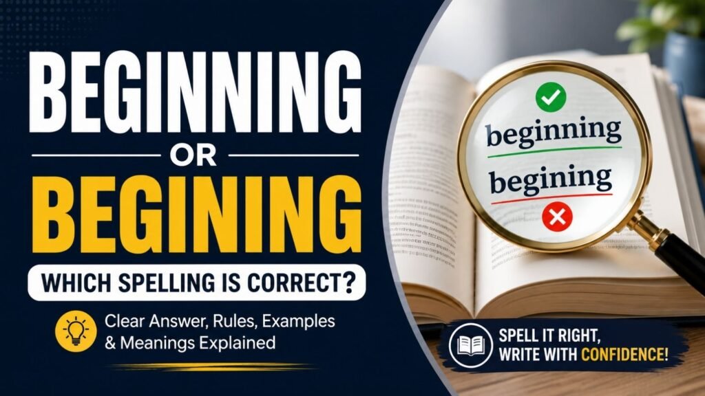 Beginning Or Begining: Which Spelling Is Correct?