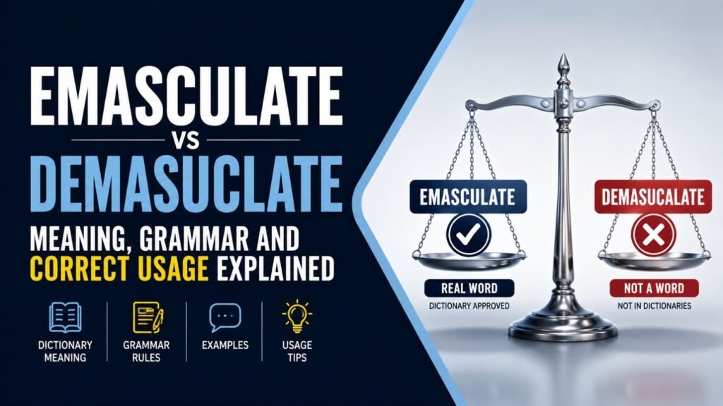 Emasculate Vs Demasculate: Meaning, Grammar And Correct Usage Explained