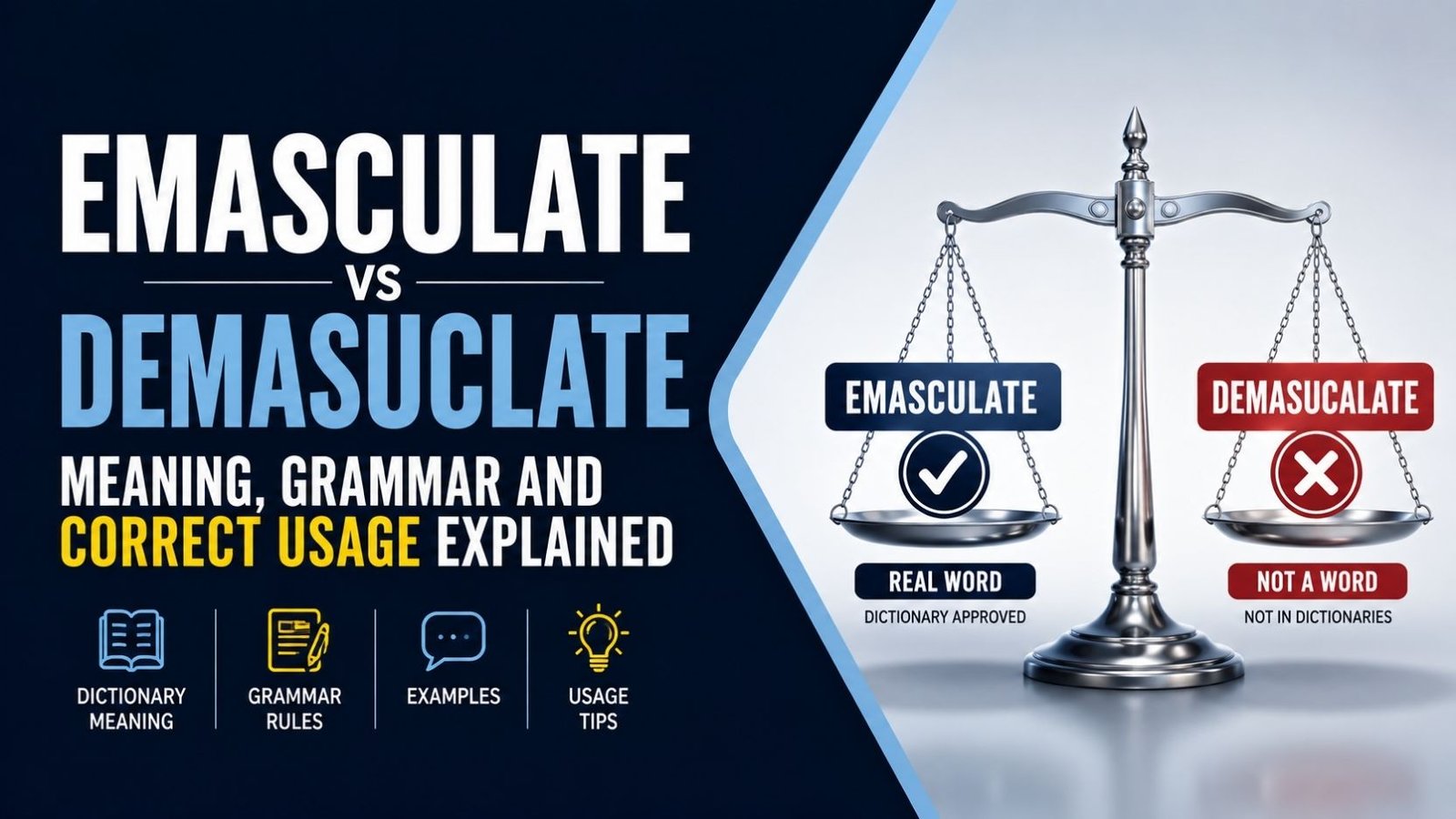 Emasculate Vs Demasculate: Meaning, Grammar And Correct Usage Explained