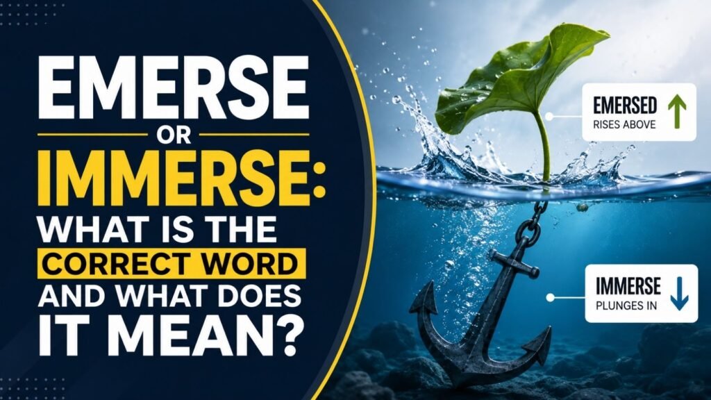 Emerse Or Immerse: What Is the Correct Word And What Does It Mean?