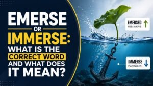 Emerse Or Immerse: What Is the Correct Word And What Does It Mean?