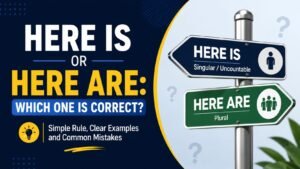 Here Is Or Here Are: Which One Is Correct?
