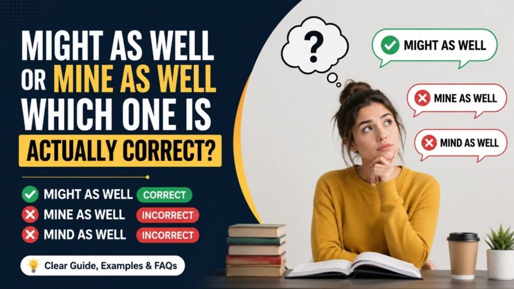 Might As Well Or Mine As Well: Which One Is Actually Correct?