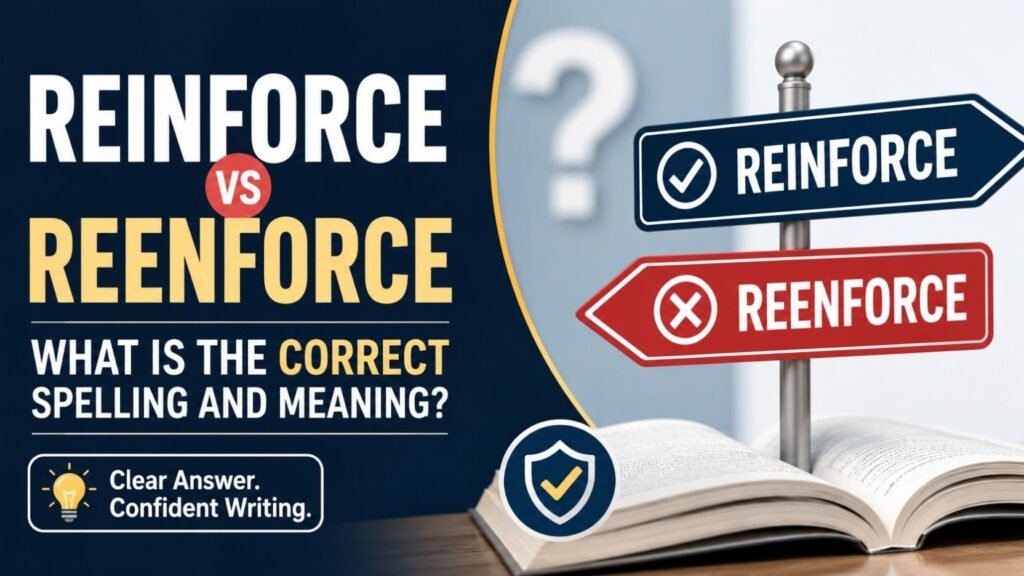 Reenforce Vs Reinforce: What Is the Correct Spelling And Meaning?