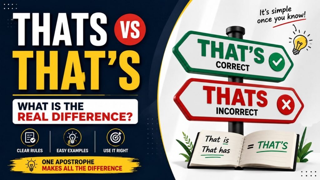 Thats Vs That's: What Is The Real Difference?