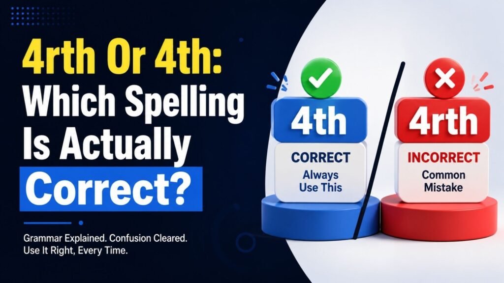 4rth Or 4th: Which Spelling Is Actually Correct