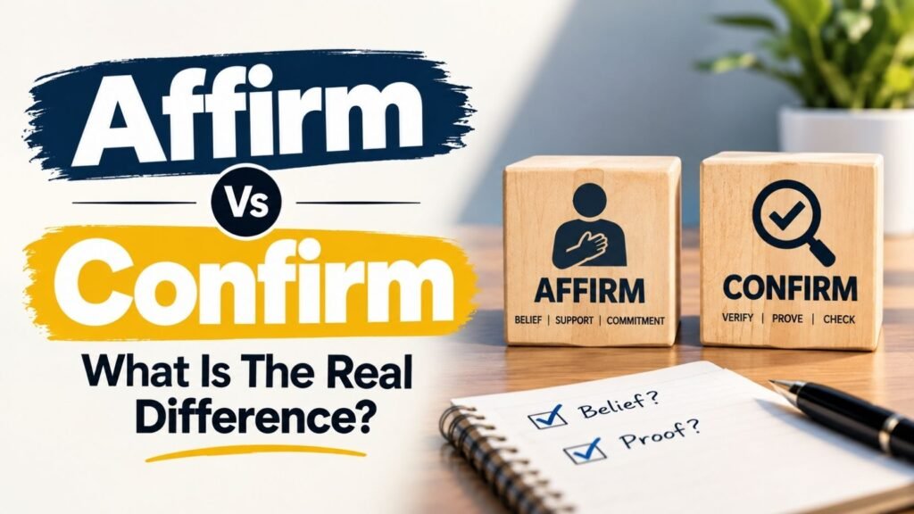 Affirm Vs Confirm: What Is The Real Difference?