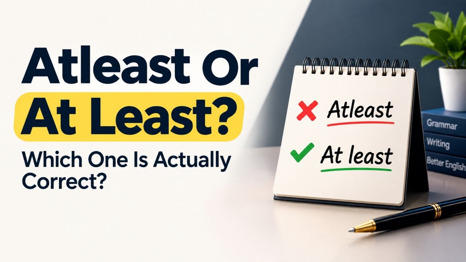 Atleast Or At Least: Which One Is Actually Correct?