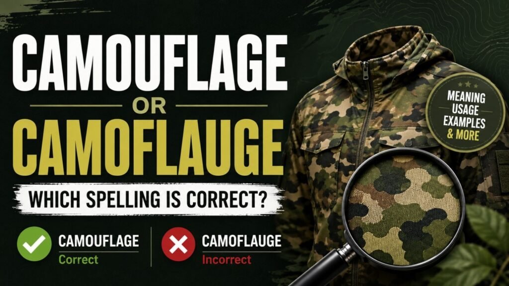 Camouflage Or Camoflauge: Which Spelling Is Correct?