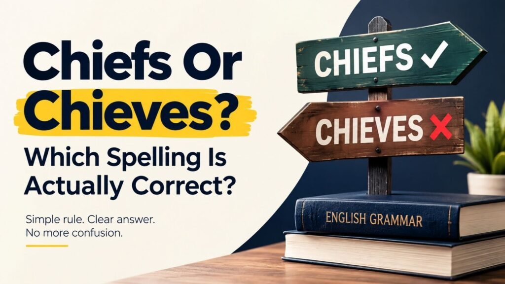Chiefs Or Chieves: Which Spelling Is Actually Correct?