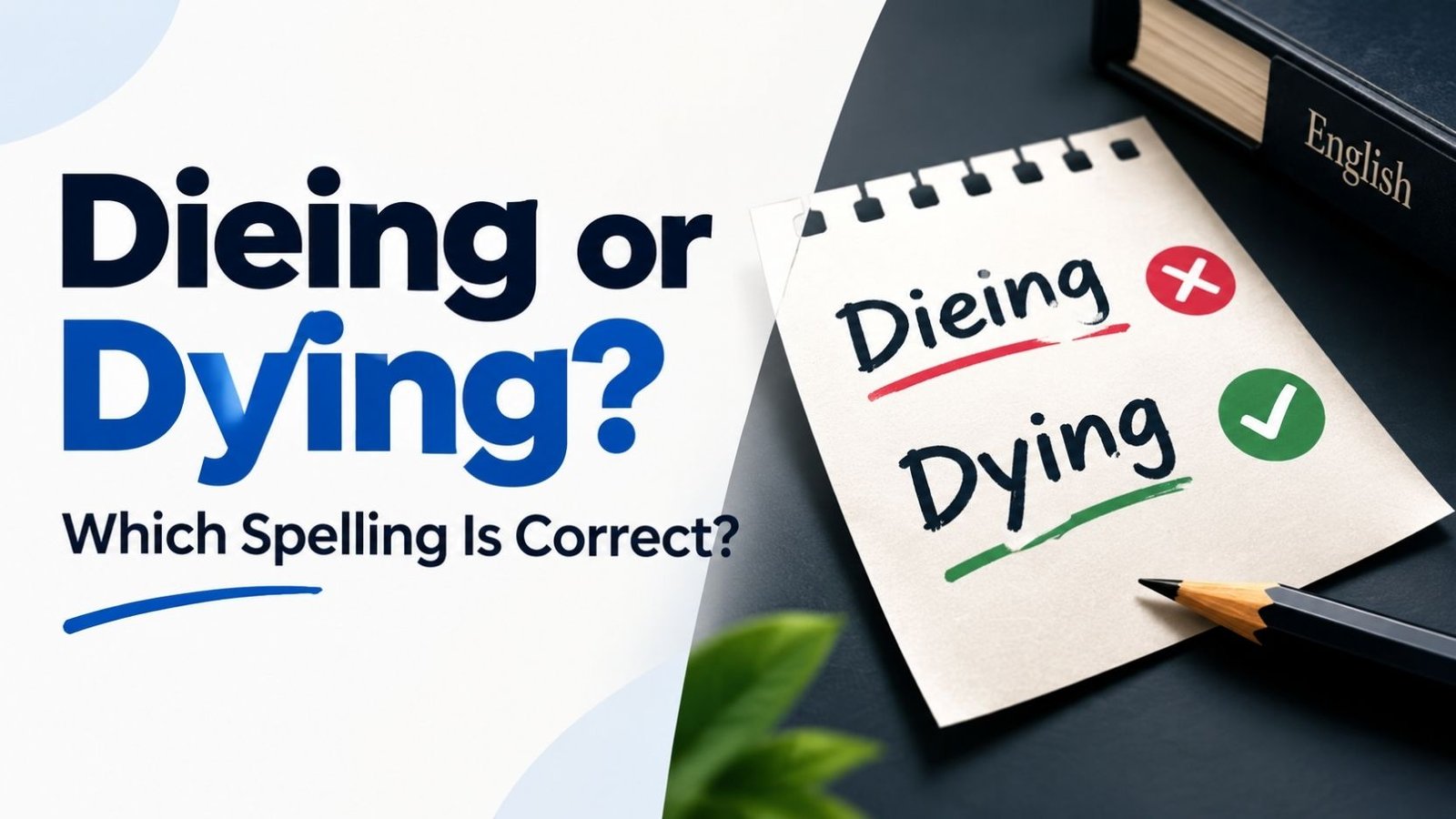 Dieing or Dying: Which Spelling Is Correct?