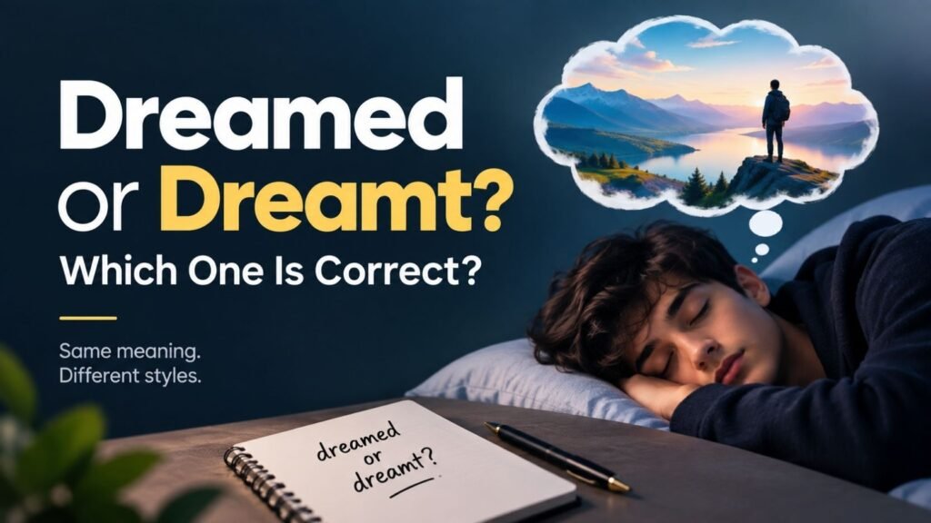 Dreamed or Dreamt: Which One Is Correct?