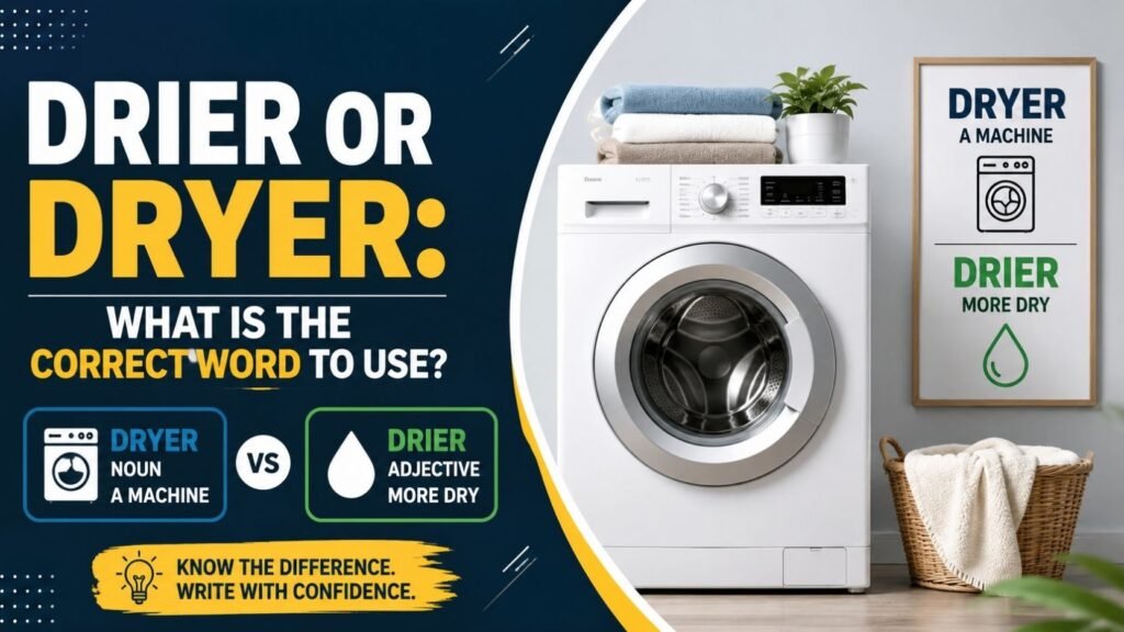 Drier Or Dryer: What Is The Correct Word To Use?