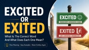 Excited Or Exited: What Is The Correct Word And What Does Each One Mean?