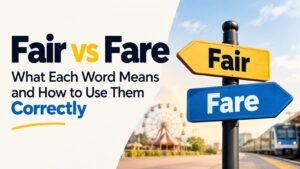 Fair vs Fare: What Each Word Means and How to Use Them Correctly