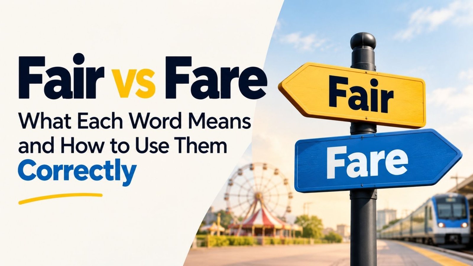 Fair vs Fare: What Each Word Means and How to Use Them Correctly