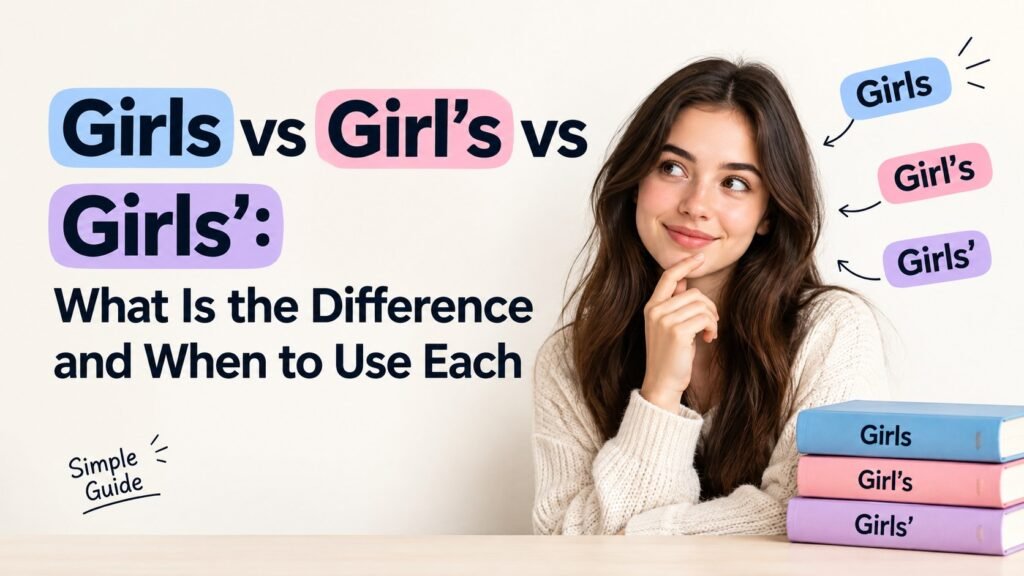 Girls vs Girl's vs Girls': What Is the Difference and When to Use Each
