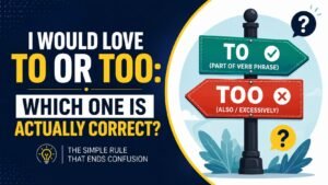 I Would Love To or Too: Which One Is Actually Correct?
