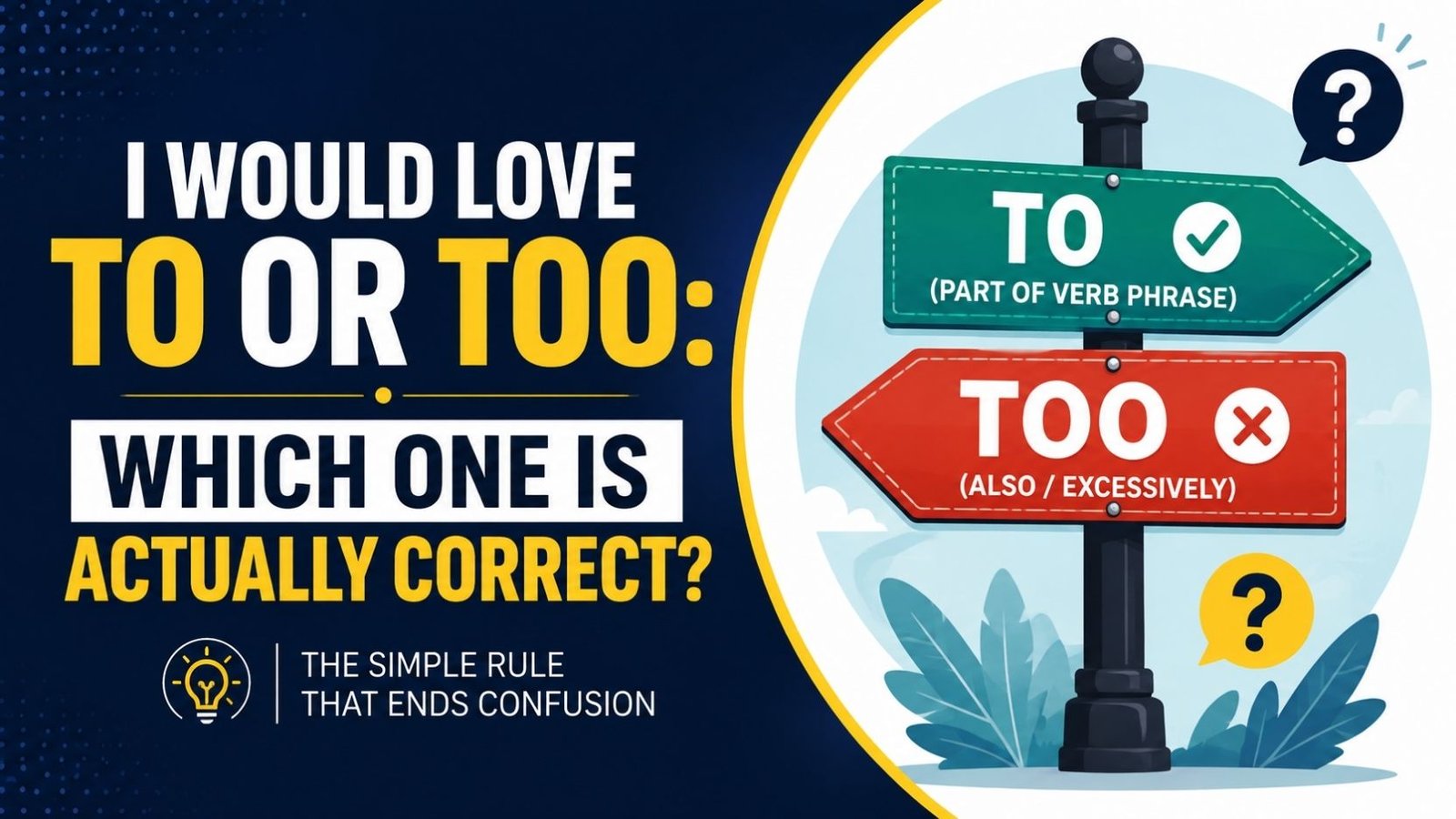 I Would Love To or Too: Which One Is Actually Correct?