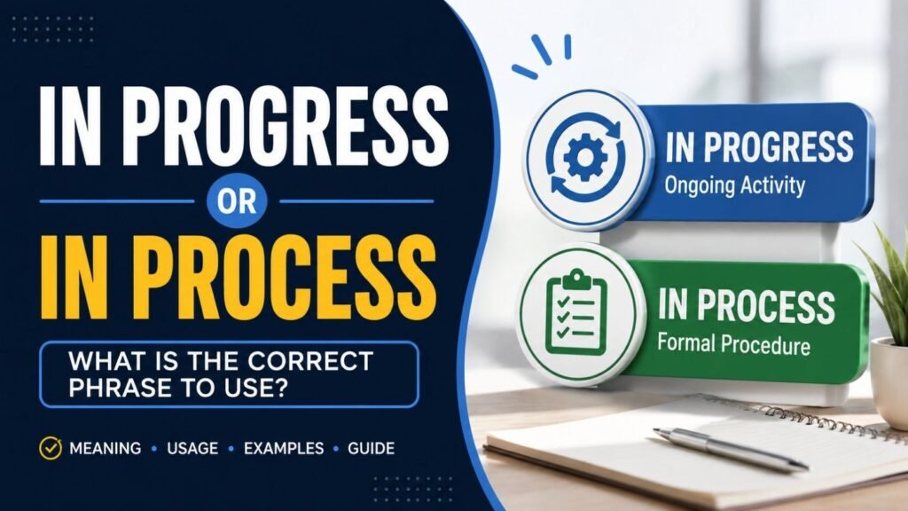 In Progress or In Process: What Is The Correct Phrase To Use?