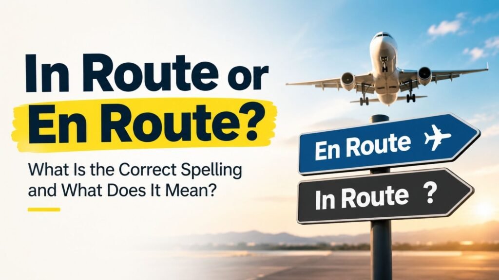 In Route or En Route: What Is the Correct Spelling and What Does It Mean?