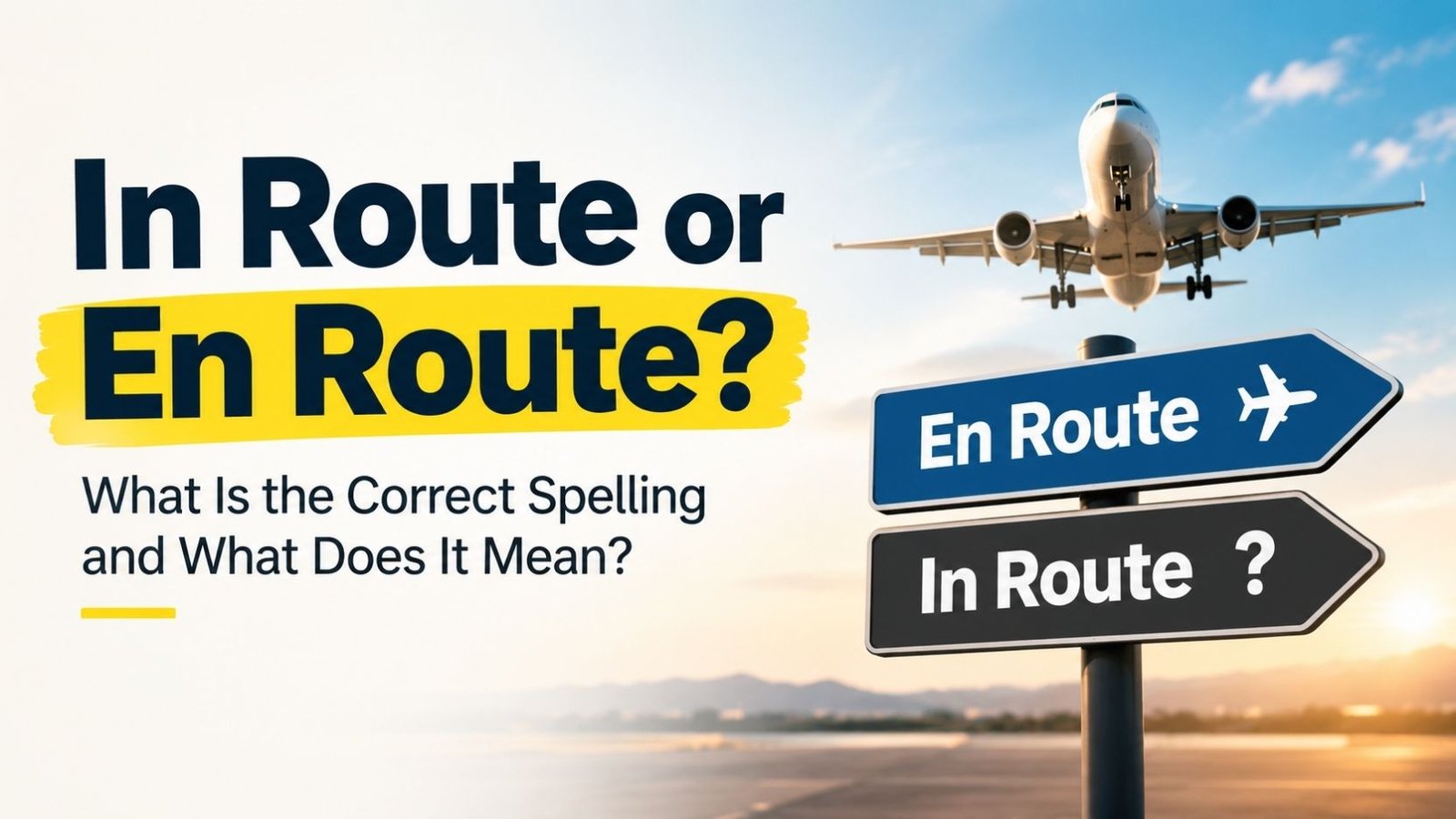 In Route or En Route: What Is the Correct Spelling and What Does It Mean?