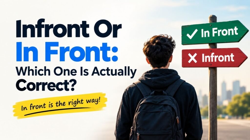 Infront Or In Front: Which One Is Actually Correct?