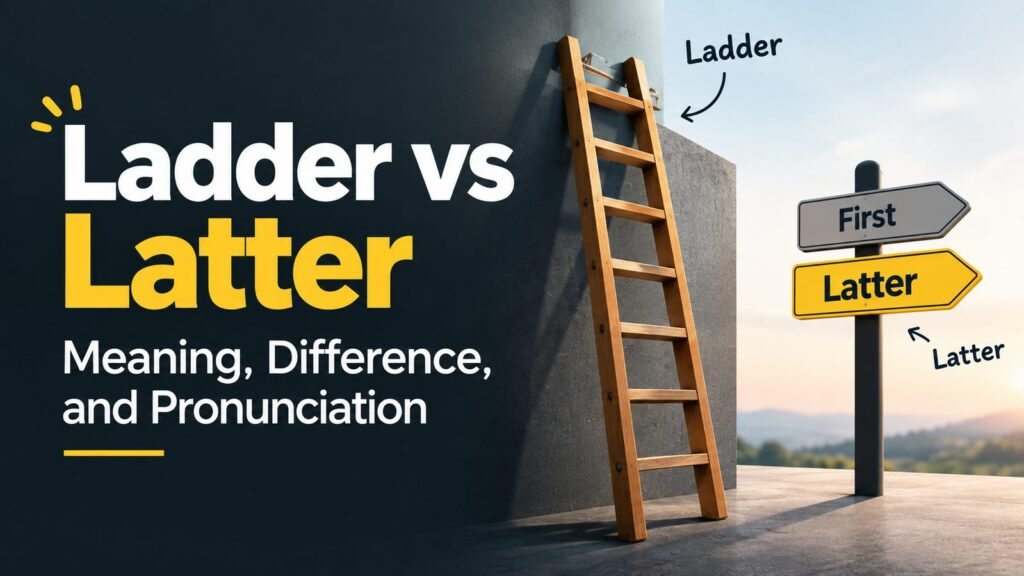 Ladder vs Latter: Meaning, Difference, and Pronunciation