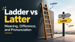 Ladder vs Latter: Meaning, Difference, and Pronunciation