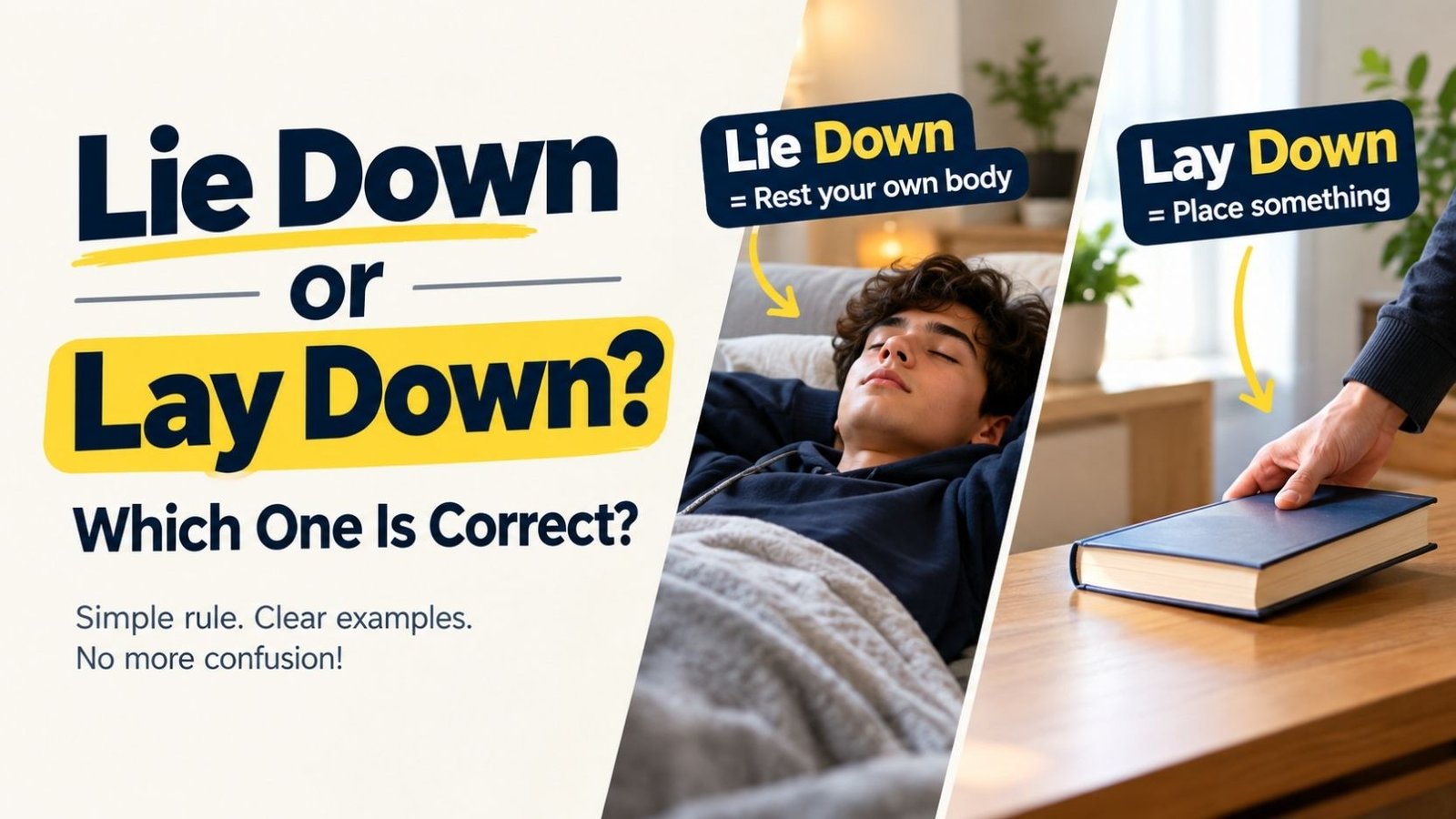 Lie Down or Lay Down: Which One Is Correct?