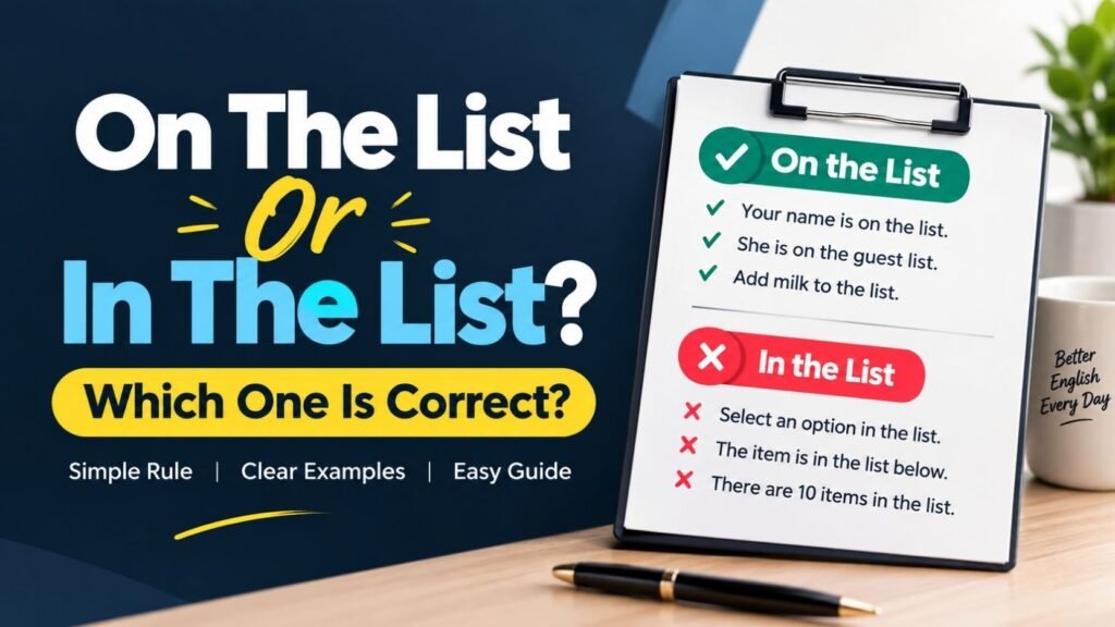 On The List Or In The List: Which One Is Correct?