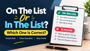 On The List Or In The List: Which One Is Correct?