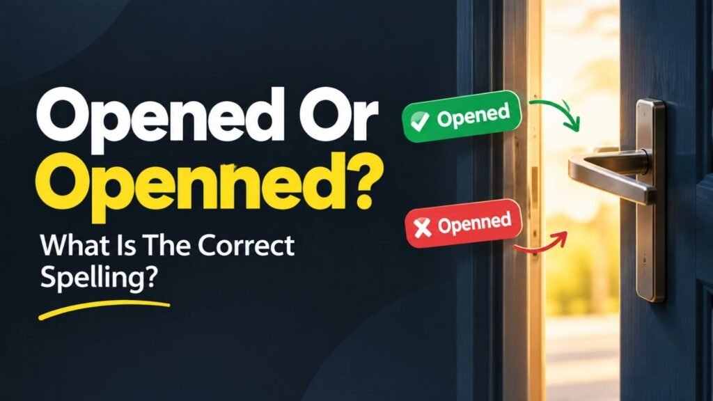 Opened Or Openned: What Is The Correct Spelling?