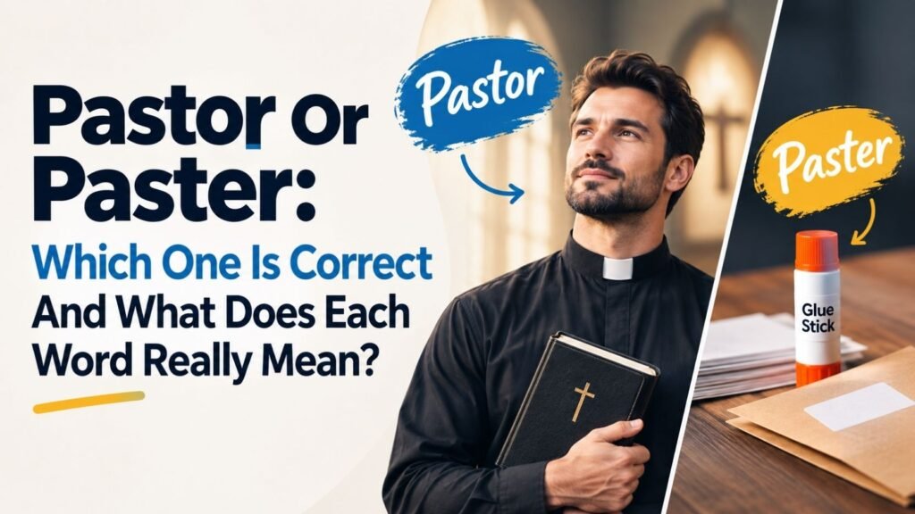 Pastor Or Paster: Which One Is Correct And What Does Each Word Really Mean?