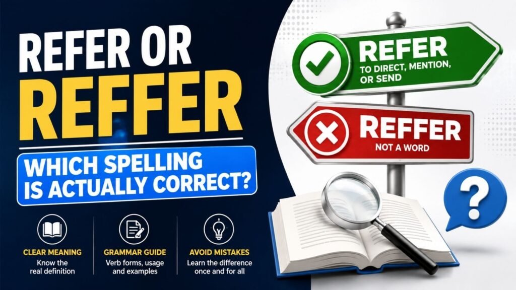 Refer Or Reffer: Which Spelling Is Actually Correct?