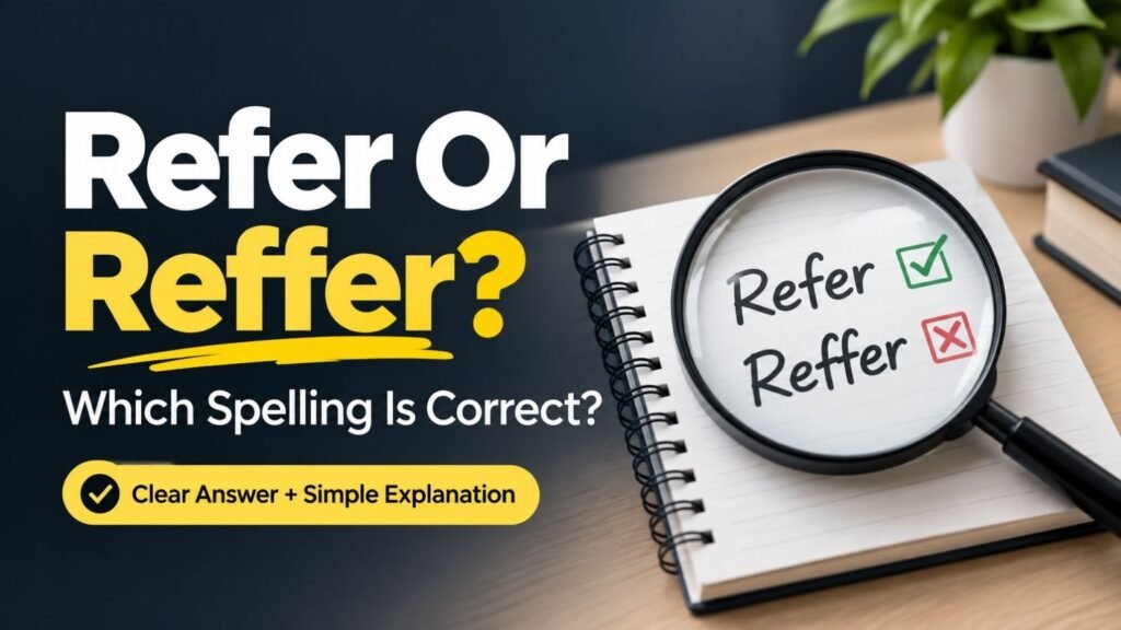 Refer Or Reffer: Which Spelling Is Correct?