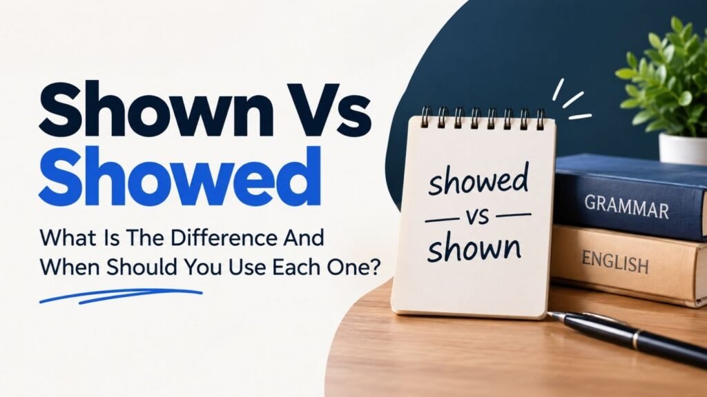 Shown Vs Showed: What Is The Difference And When Should You Use Each One?