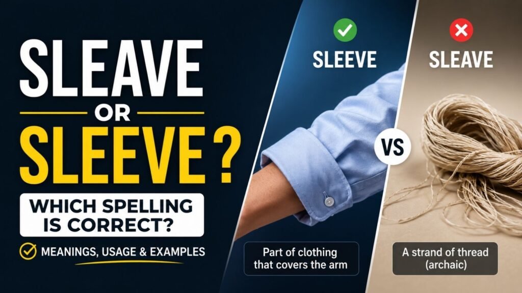 Sleave Or Sleeve: Which Spelling Is Correct?