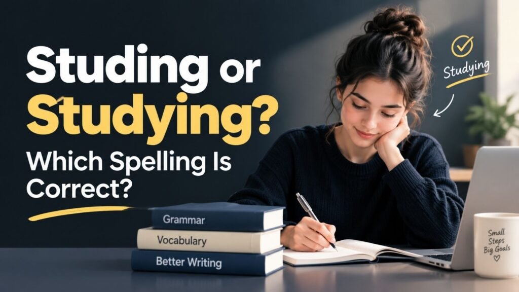 Studing or Studying: Which Spelling Is Correct