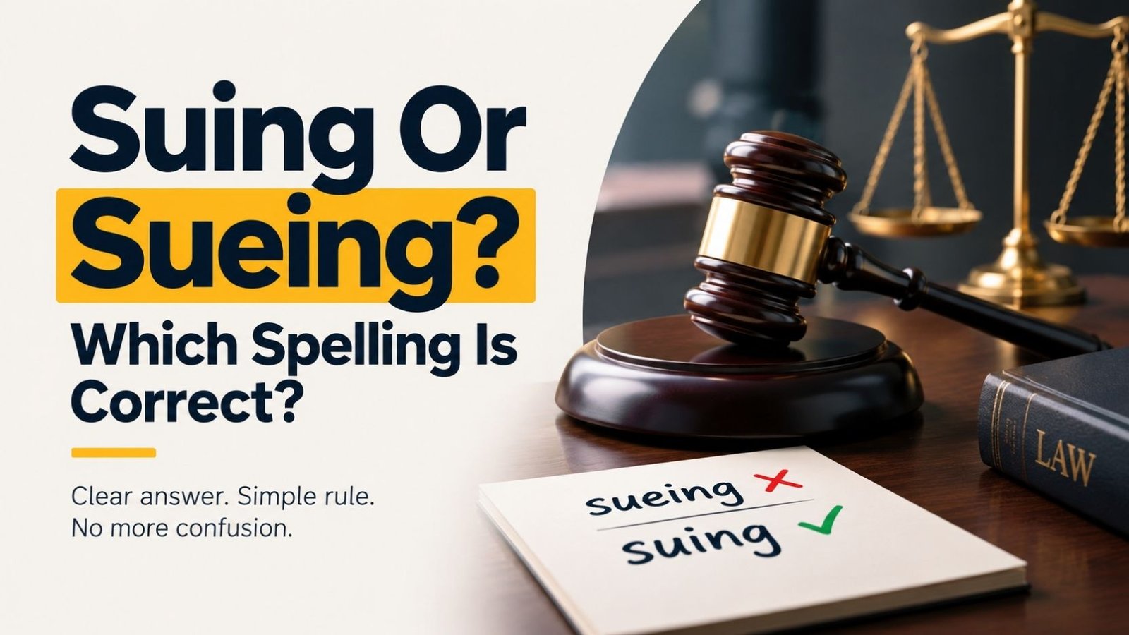 Suing Or Sueing: Which Spelling Is Correct?