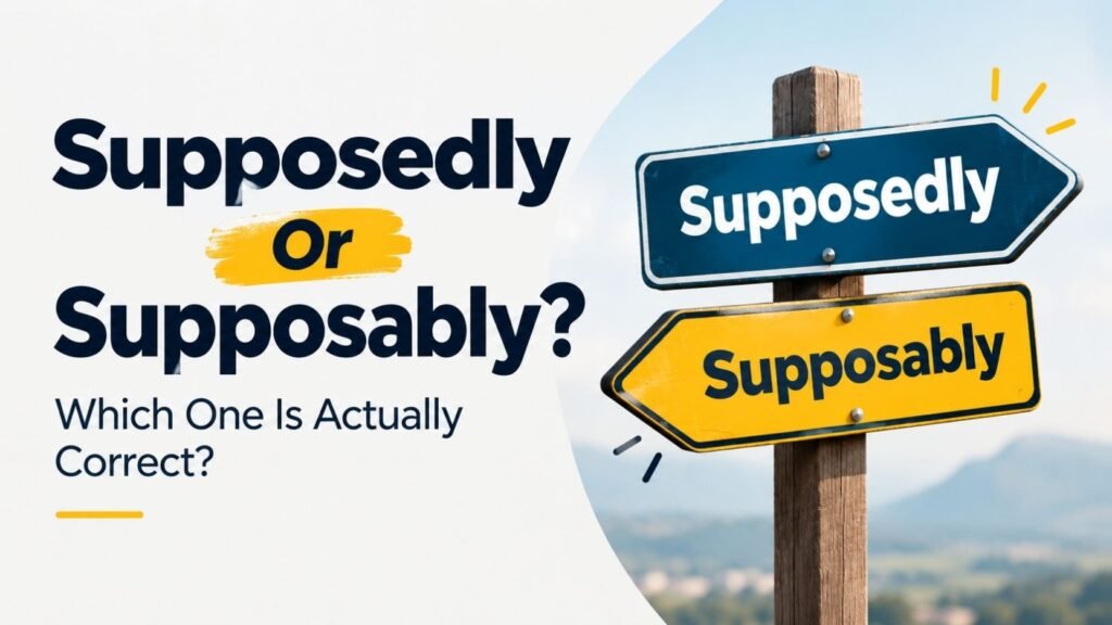 Supposedly Or Supposably: Which One Is Actually Correct?