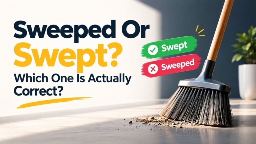 Sweeped Or Swept: Which One Is Actually Correct?