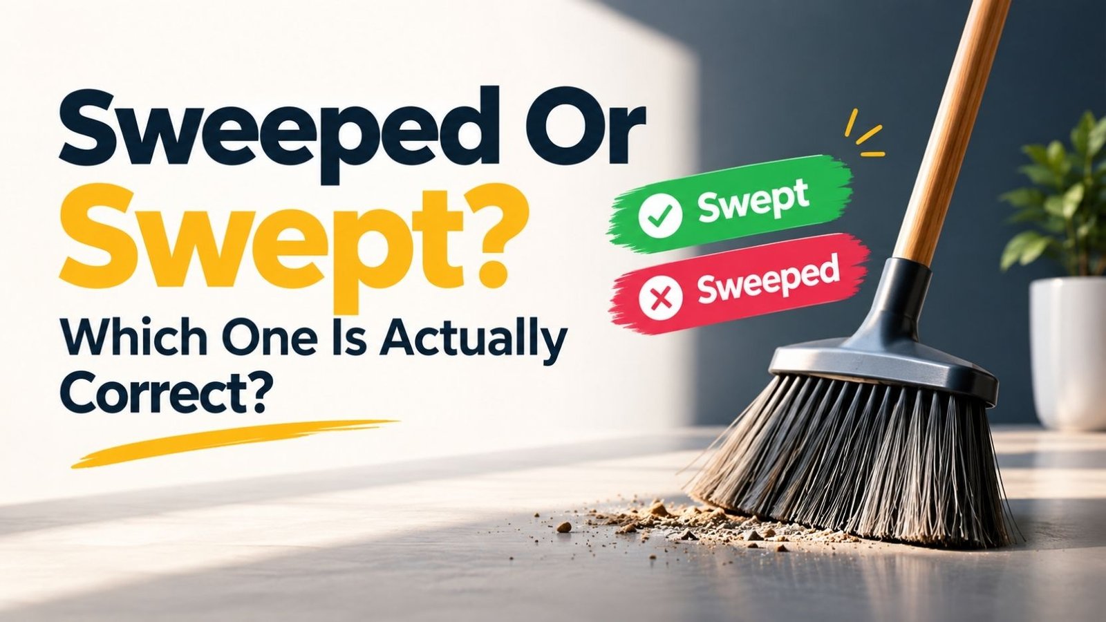 Sweeped Or Swept: Which One Is Actually Correct?