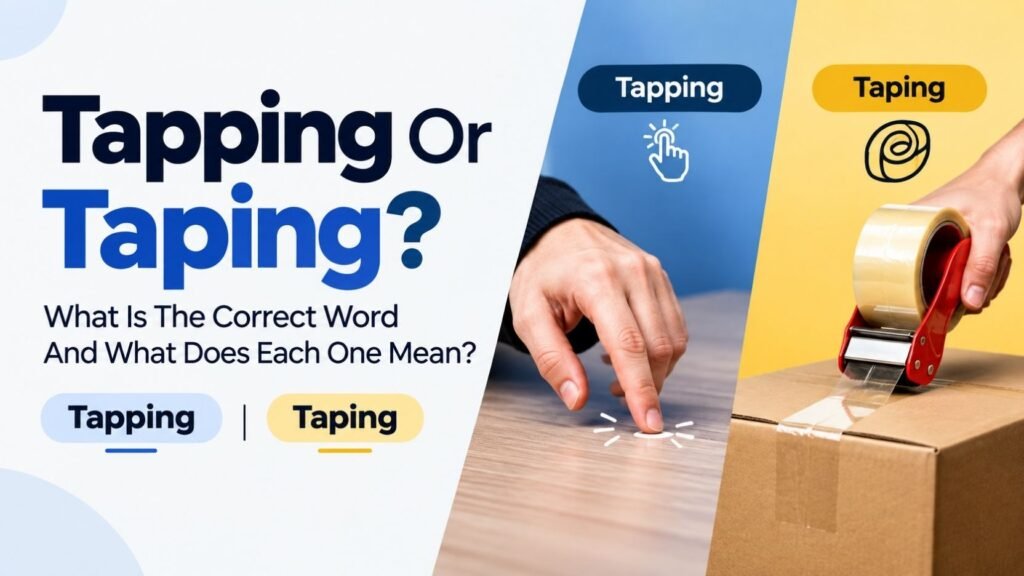 Tapping Or Taping: What Is The Correct Word And What Does Each One Mean?