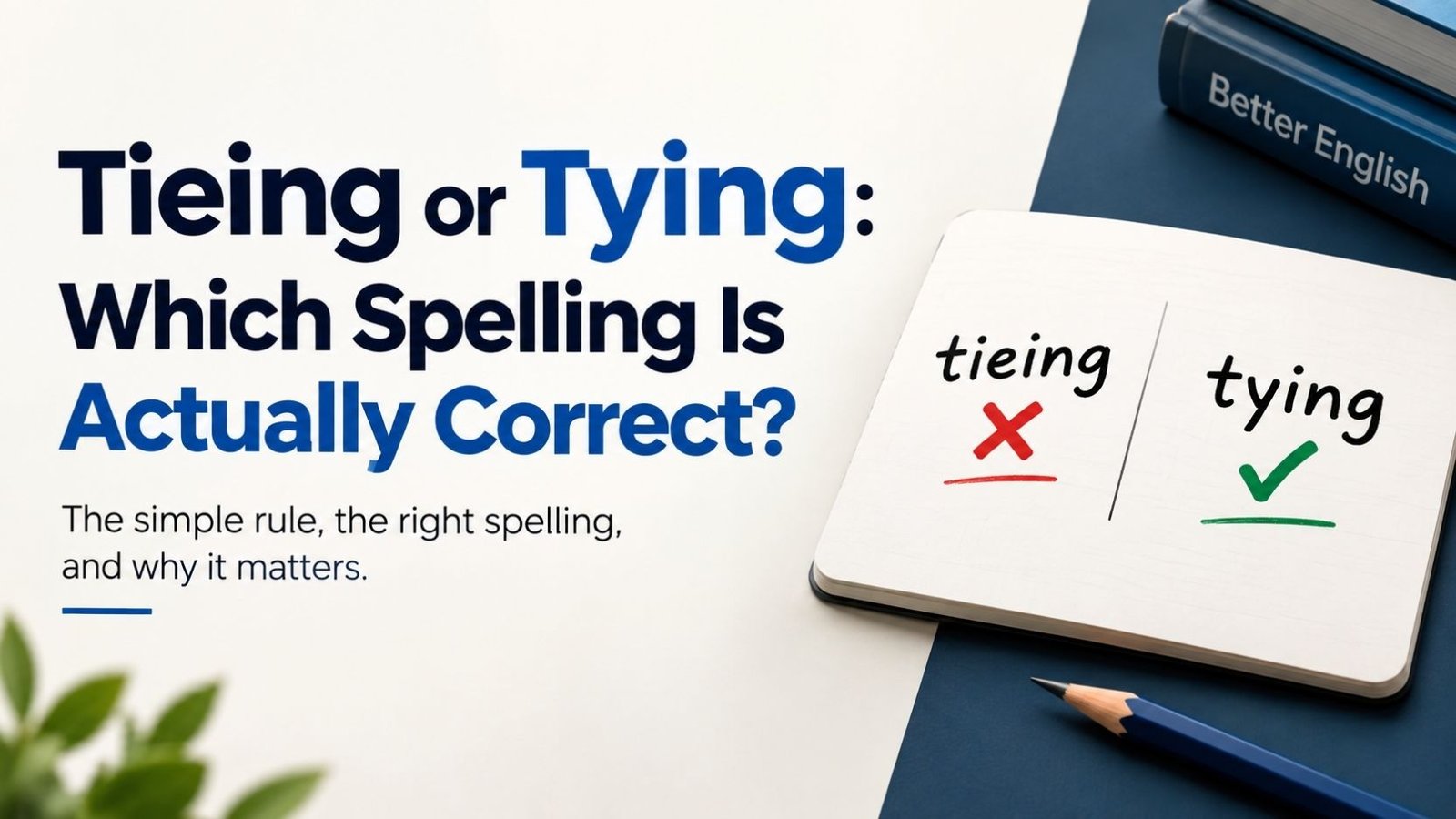 Tieing or Tying: Which Spelling Is Actually Correct