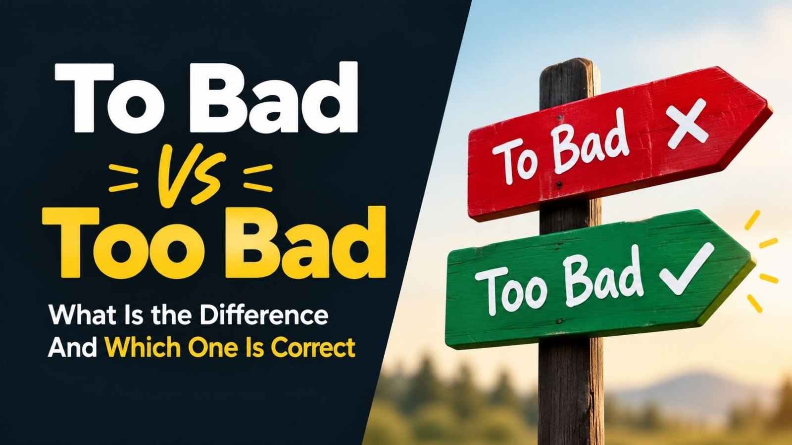 To Bad Vs Too Bad: What Is the Difference And Which One Is Correct