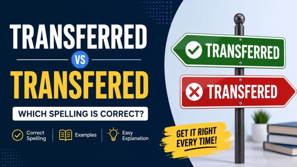 Transferred Vs Transfered: Which Spelling Is Correct?