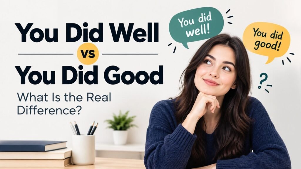 You Did Well vs You Did Good: What Is the Real Difference?