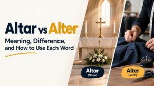 Altar vs Alter: Meaning, Difference, and How to Use Each Word